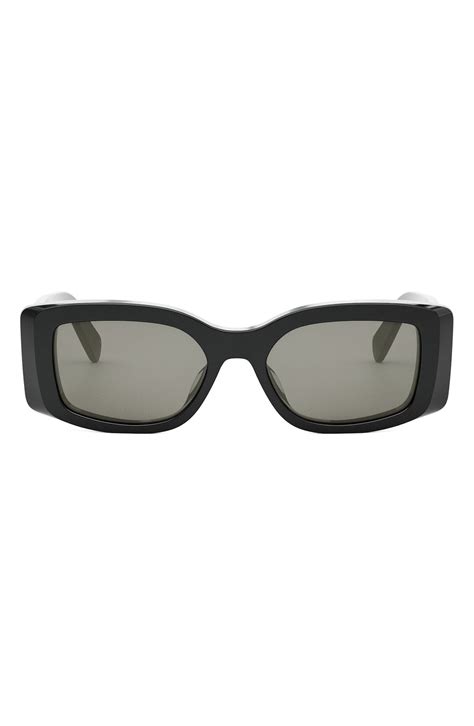 CELINE Triomphe 53mm Rectangular Sunglasses 